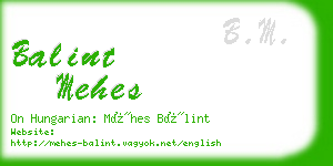 balint mehes business card